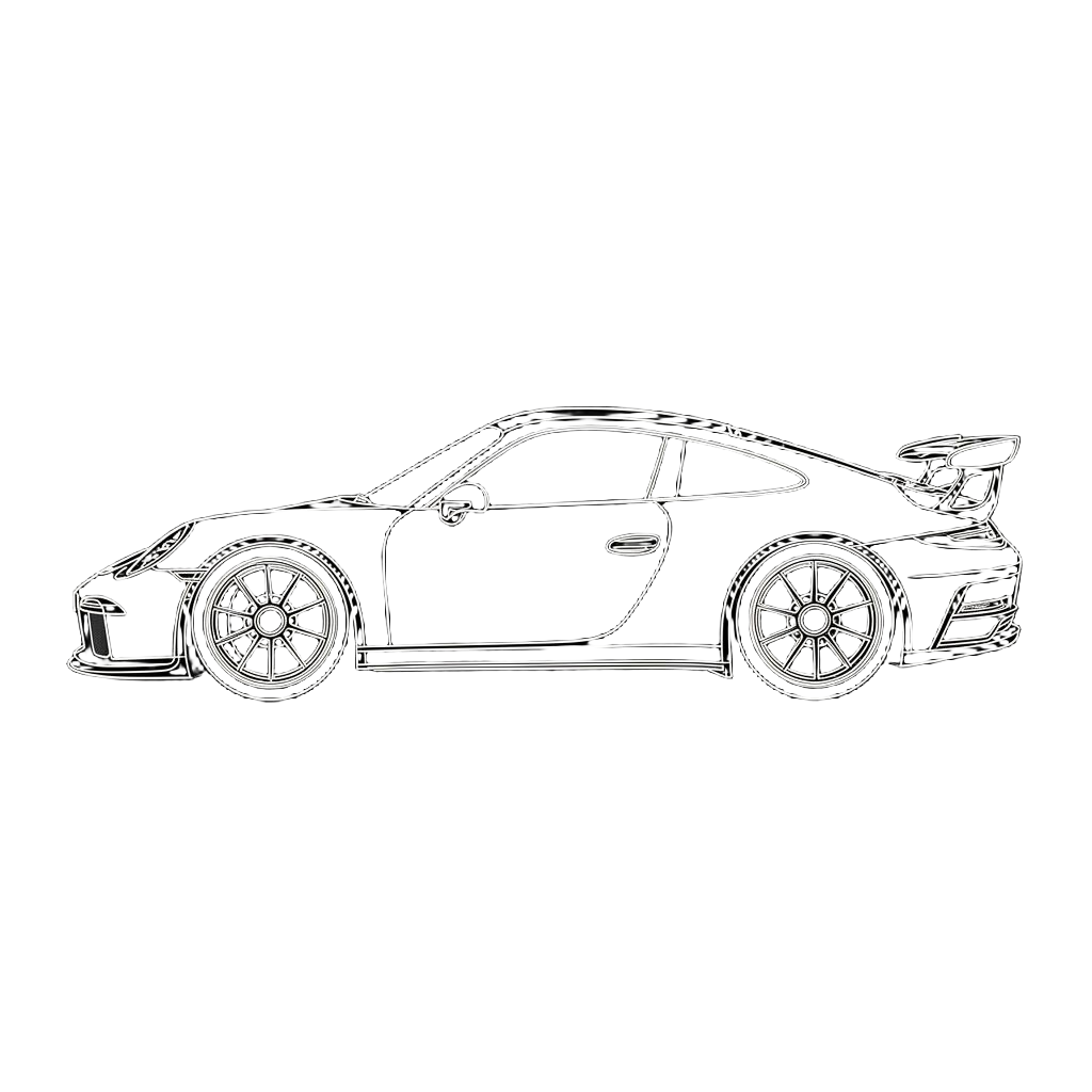 Porsche 911 GT3 outline